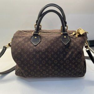 LOUIS VUITTON Monogram Idylle Speedy Bandouliere 30 Fusain